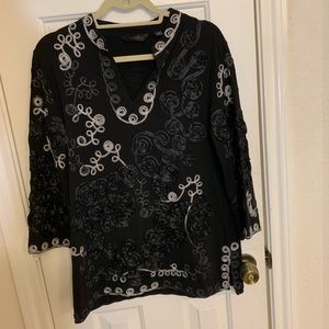 investments long sleeve blouse
